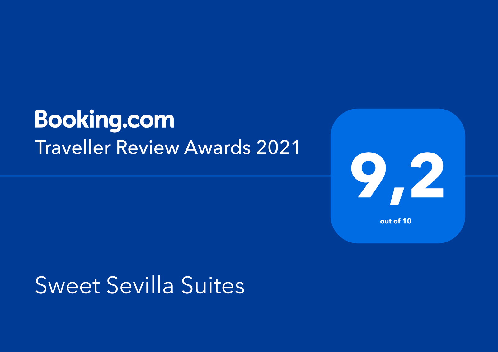 booking awards Sweet Sevilla Suites